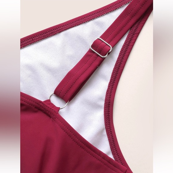 BloomChic Plus Size 3XL Plain Flutter Sleeve Tiered Mesh Swim Dress us22-24 - Picture 7 of 9